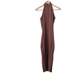 dynamite backless dress Nora Satin Mini Slip Dress Brown